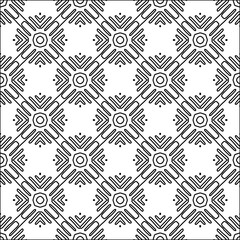 Figures from lines.Black pattern on white wallpaper for web page, textures, card, poster, fabric, textile. Abstract background.Repeating background image.White texture. Lines form shapes.