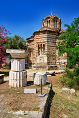 Athens Greece. The tiny old Church of the Holy Apostles at the Ancient Agora