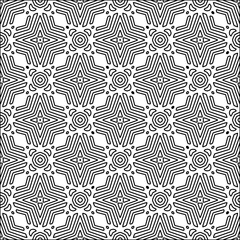 Figures from lines.Black pattern on white wallpaper for web page, textures, card, poster, fabric, textile. Abstract background.Repeating background image.White texture. Lines form shapes.