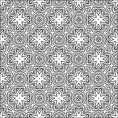 Figures from lines.Black pattern on white wallpaper for web page, textures, card, poster, fabric, textile. Abstract background.Repeating background image.White texture. Lines form shapes.