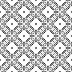Figures from lines.Black pattern on white wallpaper for web page, textures, card, poster, fabric, textile. Abstract background.Repeating background image.White texture. Lines form shapes.