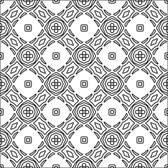 Figures from lines.Black pattern on white wallpaper for web page, textures, card, poster, fabric, textile. Abstract background.Repeating background image.White texture. Lines form shapes.