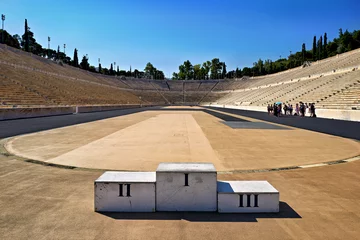 Gartenposter Athens Greece.The Panathenaic Stadium, site of the first modern Olympic games in 1896, now hosting ceremonial events & live music concerts. © Marco