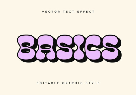 Bold Purple and Black Text Effect Mockup