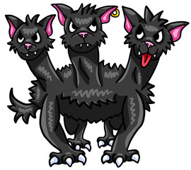 Stylized Adorable Greek Monster Cerberus