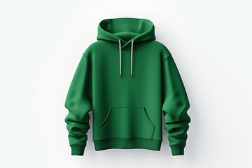 Green for Patrick Day hoodie as canvas mockup oversized isolate on white background.