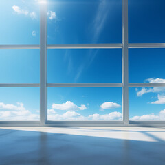 window with clouds