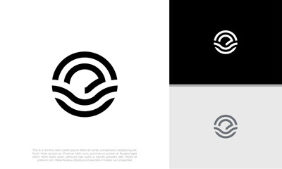 Initials E logo design. Initial Letter Logo.