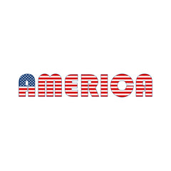 America letters icon isolated on transparent background