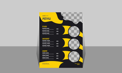 Delicious Restaurant Menu Design Template