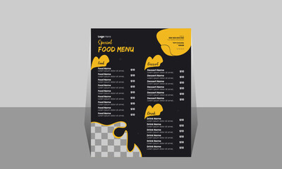 Delicious Restaurant Menu Design Template