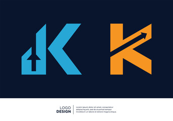Collection of Letter K Logo designs for business finance and investment.
