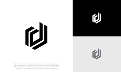 Initials D logo design. Initial Letter Logo.