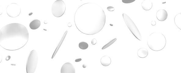 Radiant Festivity: Spectacular 3D Illustration Showcasing Radiating silver Confetti