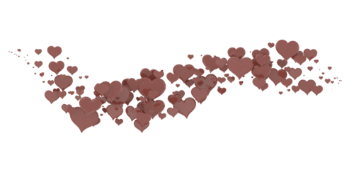 realistic isolated heart confetti on the transparent background for decoration and covering. Concept of Happy Valentine's Day, wedding and anniversary
