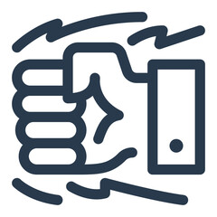 Impactful Punch Element in Superhero Style Icon
