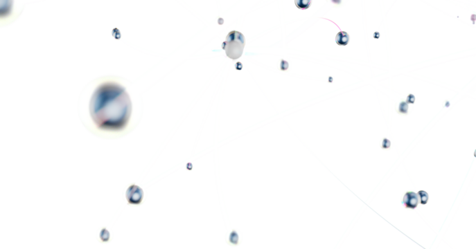 technology with polygonal shapes on dark blue background.