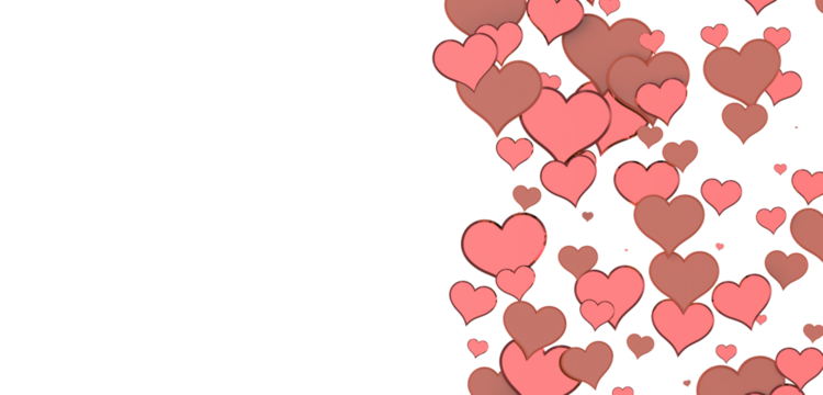 realistic isolated heart confetti on the transparent background for decoration and covering. Concept of Happy Valentine's Day, - Powered by Adobe