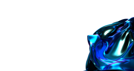 Wave of Tranquility: Abstract 3D Blue Wave Illustration for Serene Designs