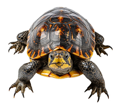 turtle portrait with transparent background, generative ai