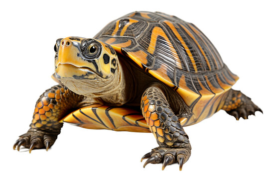 turtle portrait with transparent background, generative ai