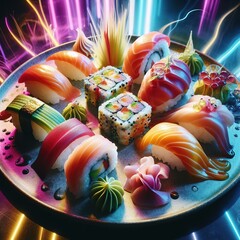 Culinary Radiance: Japanese food Harmony on a Plate