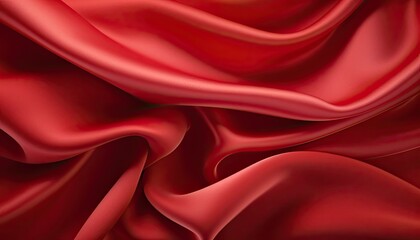 Obraz premium Luxurious red colored silk fabric background