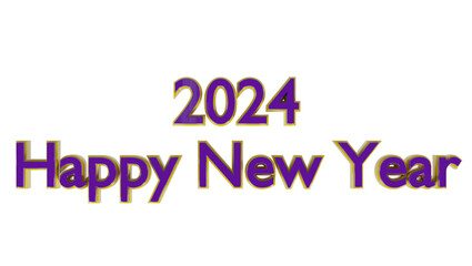 2024 New Year  Illustration 3d render
