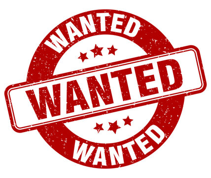 wanted stamp. wanted label. round grunge sign