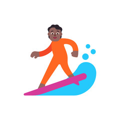 Person Surfing: Medium-Dark Skin Tone