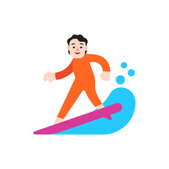 Person Surfing: Light Skin Tone