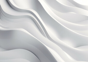 White dynamic abstract wavy wallpaper background, organic beautiful white background, 3d style