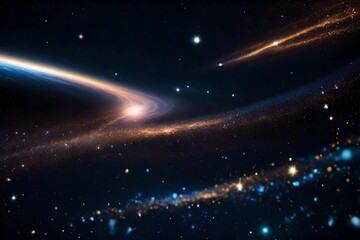 Experience serenity as distant galaxies waltz, leaving stardust trails in a realistic HD snapshot