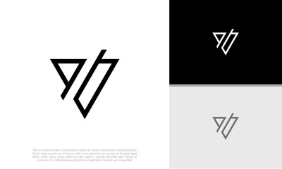 Initials V logo design. Initial Letter Logo.