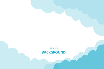 Abstract background blue and white cloud overlapping. Modern design. Vector illustration