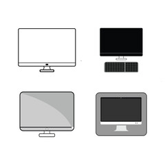 computer and laptop icon design