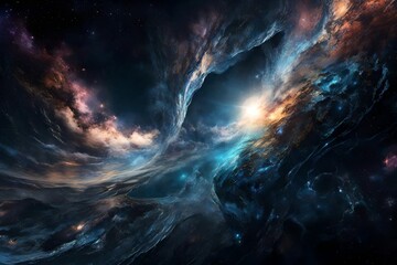 Galactic serenity frozen in time, where the cosmos reveals its tranquil beauty through the lens of...