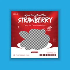 Healthy Fruits promotion social media post design