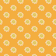 Elegant and colorful abstract flower design in a seamless pattern.