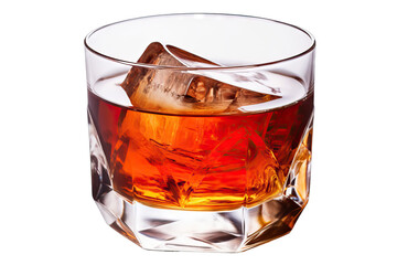 whiskey drink oldfashioned bold old fashioned cocktail lowball glass isolated white background created 