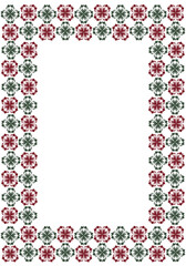 A bright wreath for Christmas and New Year. Frame with bright decorations. Vector illustration