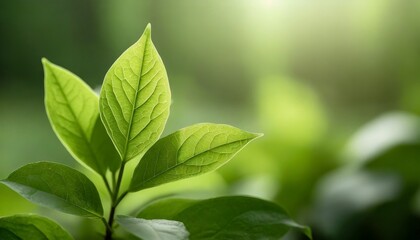 Nature of green leaf in garden at summer. Natural green leaves plants using as spring background