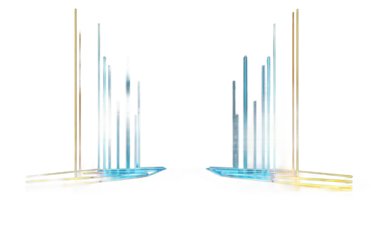 line tunnel corridor dark scene showcase dais colourful lamp orange light threedimensional 3d render abstract neon background lines glowing blue yellow light Empty studio stage performance show
