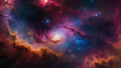 Fototapeta premium Fantasy image of a beautiful galaxy in the space full of colors and unique designs