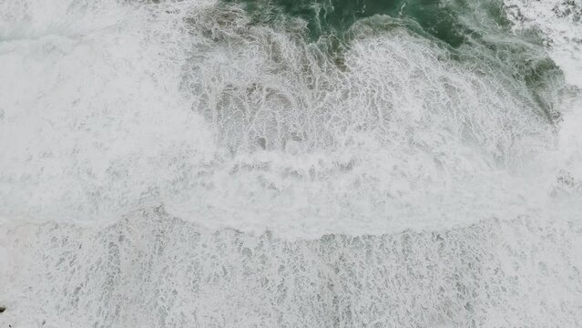 Aerial view of the coast of Nazare, Portugal