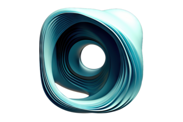 pleated decor ribbon textile texture structure macro layer futuristic shape brown threedimensional 3d render abstract layered curvy object hole isolated blue background modern minimal wallpaper