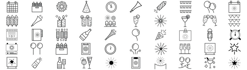 set of 50 doodles icon set. Doodles icon vector with white background. eps file 1.