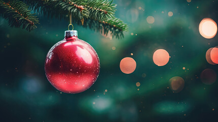 Obraz na płótnie Canvas Christmas ball for the holiday tree. Shiny bauble for winter Xmas holidays