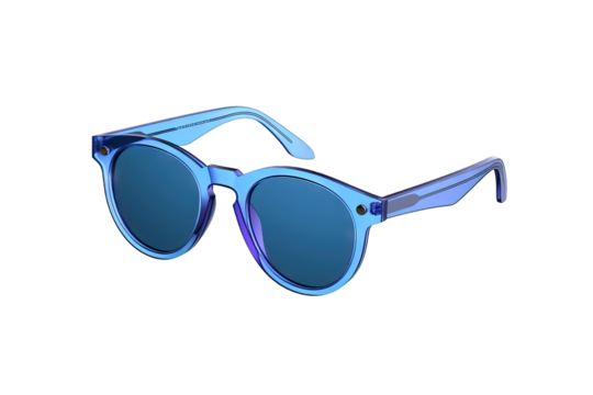 design eye eyewear accessory retro travel beach holiday colours object summer sun glasses threedimensional 3D illustration blue fashion sunglasses black lens optic isolated transparent background