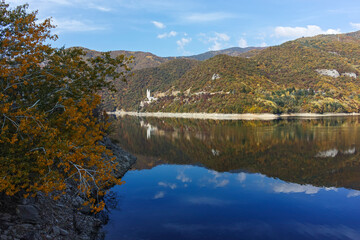 Fototapeta na wymiar Rhodope Mountains near The Vacha Reservoir, Bulgaria